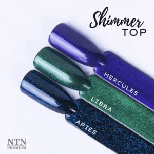 Top coat Shimmer Blauw ( Aries ) Non wipe