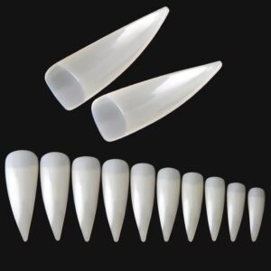 Stiletto Tips Naturel L 100 stuks