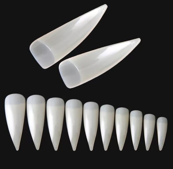 Stiletto Tips Naturel L 100 stuks