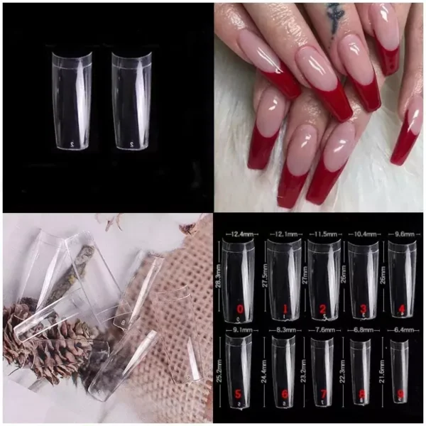 French Tips Clear 500 stuks