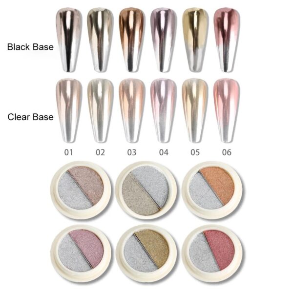 Duo Chroom Nail art #4 - Afbeelding 2