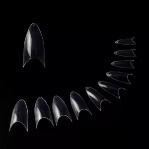 Stiletto tips Clear 100 tips in box (rond)