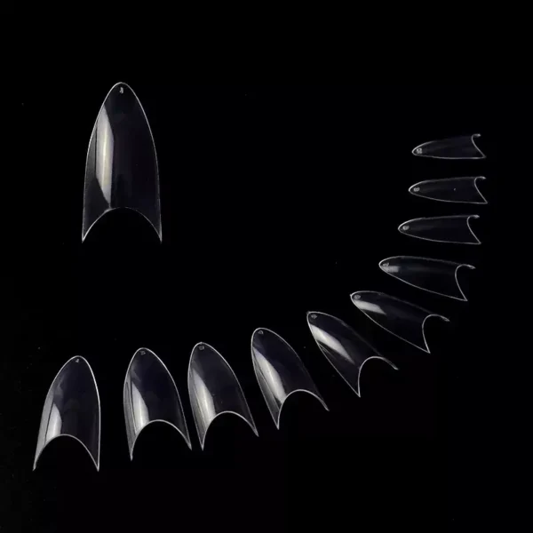 Stiletto tips Clear 500 tips in box (rond)