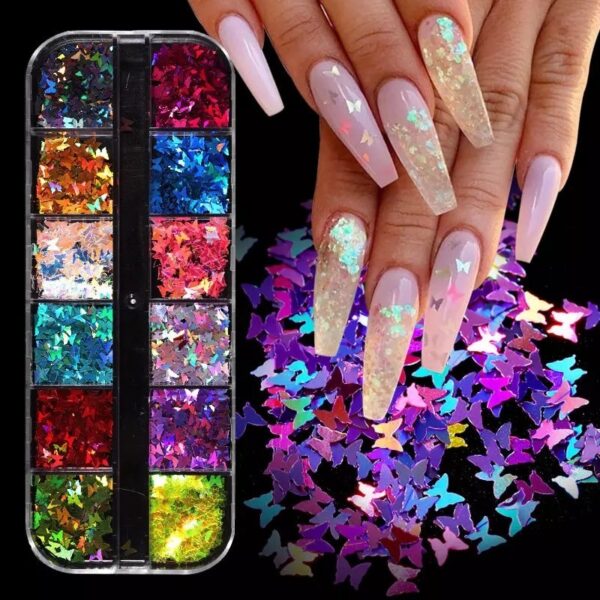 Nail art box vlinder #1