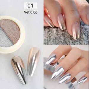 Duo Chroom Nail art #1