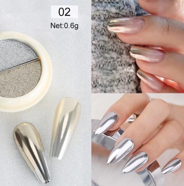 Duo Chroom Nail art #2