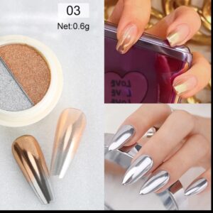 Duo Chroom Nail art #3