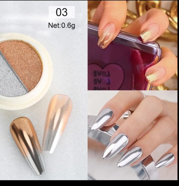 Duo Chroom Nail art #3