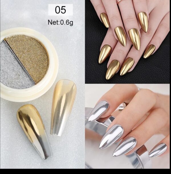 Duo Chroom Nail art #5