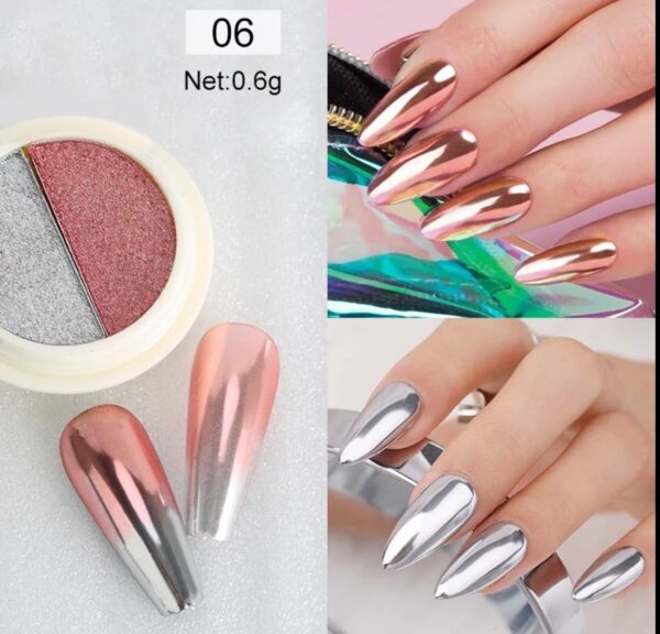 Duo Chroom Nail art #6