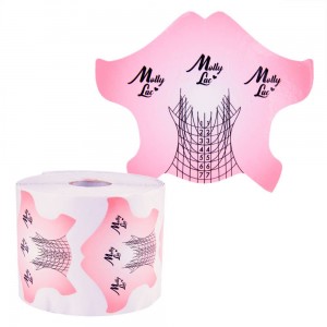Sjablonen voor nagelvormen 500 st. Amandelpoeder Roze