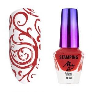 Stampinglak kleur nr. 5 Rood met gratis sjabloon