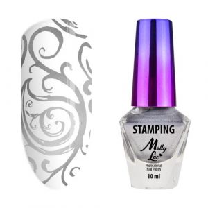 Stampinglak kleur nr. 3 Zilver met gratis sjabloon