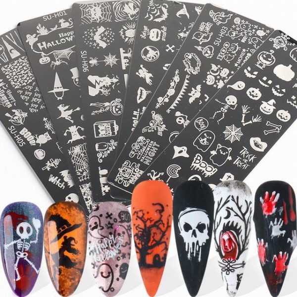 Stamping Sjabloon HALOWEEN SU-H05 - Afbeelding 2