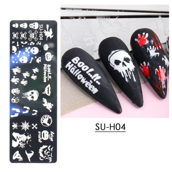 Stamping Sjabloon HALOWEEN SU-H04