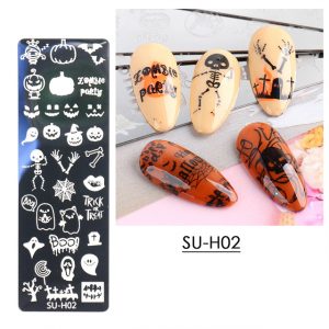 Stamping Sjabloon HALOWEEN SU-H02