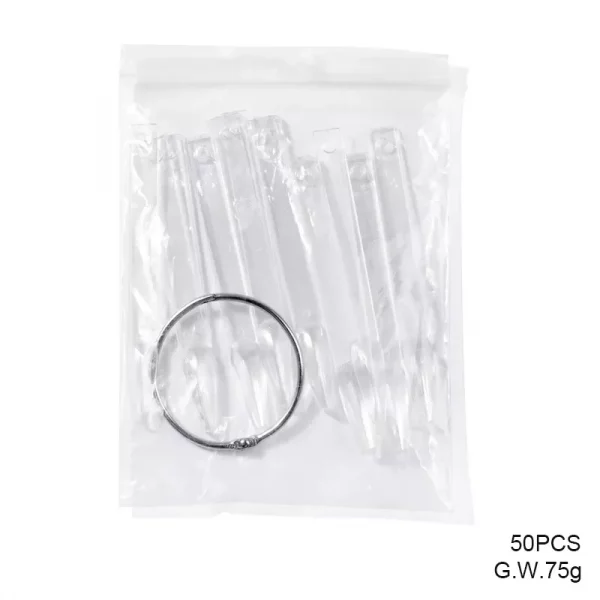 Tip Demo Ring Coffin clear 50 stuks - Afbeelding 2