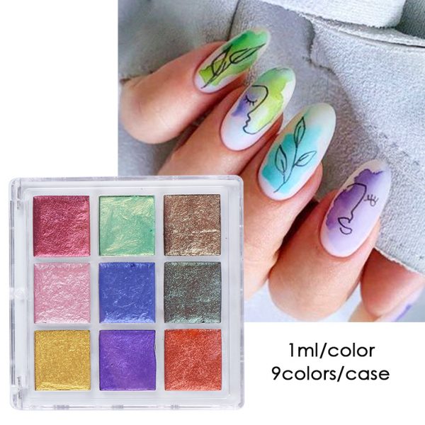 Nail Art Pearly Shimmer Watercolors