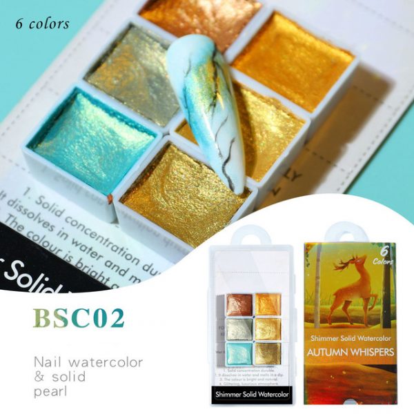Nail Art Watercolors Autumn Whispers