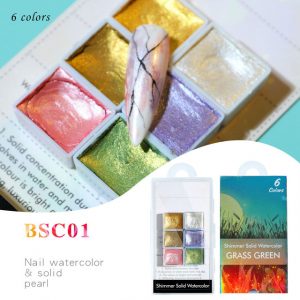Nail Art Watercolors Grass Green