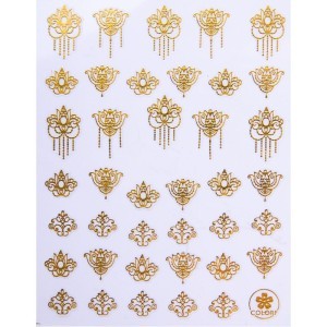 Nagelstickers dun zelfklevend Colorf CB Goud NO 174