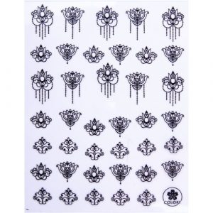 Dunne zelfklevende nagelstickers Colorf CB Zwart NO.174
