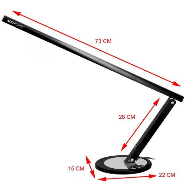 Tafellamp Slim LED aluminium zwart - Afbeelding 2