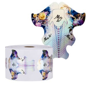 Sjablonen voor nagelvormen 2 in 1 Holo bloemen van MollyLac 500 stuks