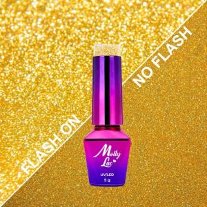 Hybride lak MollyLac knipperende lichten Neon Fig Fiction 5 g No.641