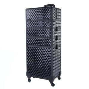 Trolley XXXL 4-in-1 Diamant 3D zwart