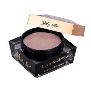 Bouwgel Porselein Sparkle Gel Sticky Edition Dirty Pink MollyLac 50 g