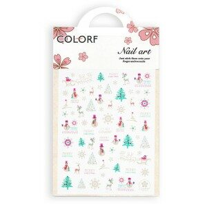 Dunne, zelfklevende stickers die oplichten in UV CY-021 Kerstmis