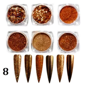 Laser Nail Powder set van 6 st. 08
