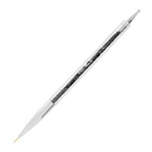Nail Art penseel met zirkonen 2 in 1 zwart 000