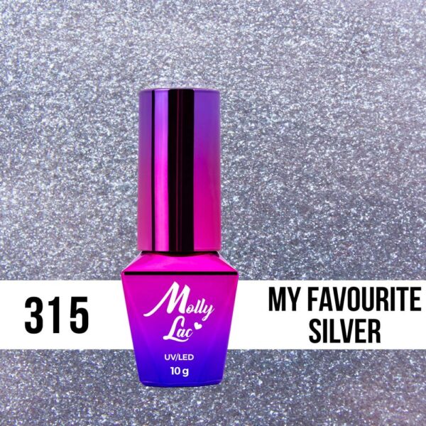 Gellak van MollyLac My favourite Silver 315 10 ml - Afbeelding 2