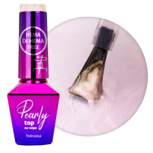 Top coat Parelmoer met champagne marmer effect MollyLac DaisyGold Hema/di-Hema 10g