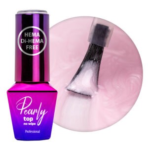 Top coat Parelmoer met champagne marmer effect MollyLac DaisySilver Hema/di-Hema 10g
