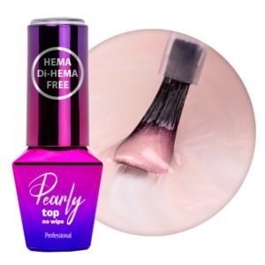 Top coat Parelmoer met champagne marmer effect MollyLac SepiPink Hema/di-Hema 10g
