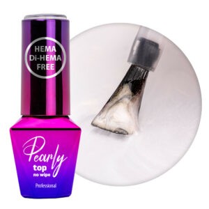 Top coat Parelmoer met champagne marmer effect MollyLac WhitiGold Hema/di-Hema 10g
