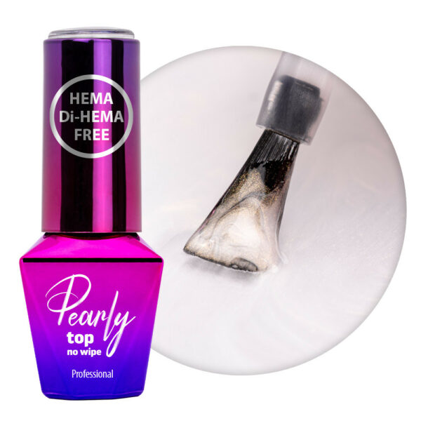 Top coat Parelmoer met champagne marmer effect MollyLac WhitiGold Hema/di-Hema 10g