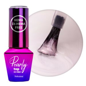 Top coat Parelmoer met champagne marmer effect MollyLac WhitiPink Hema/di-Hema 10g