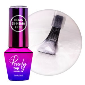 Top coat Parelmoer met champagne marmer effect MollyLac WhitiSilver Hema/di-Hema 10g