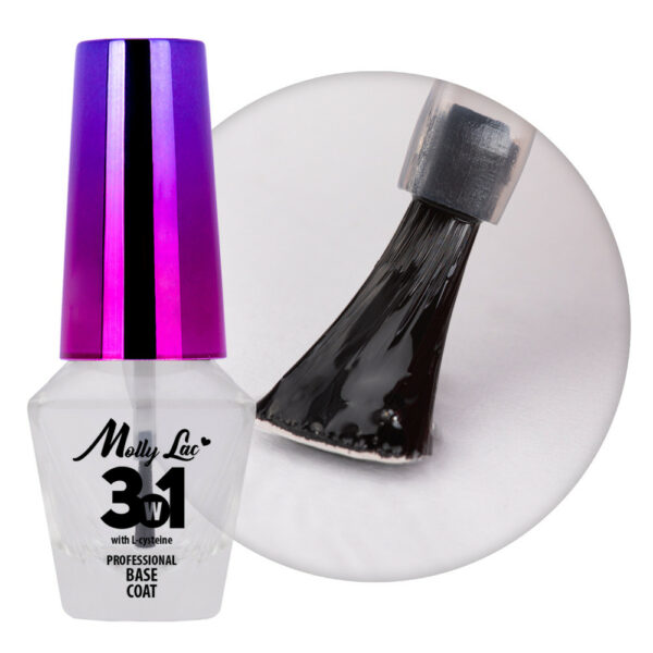 3in1 MollyLac Base coat 10ml voor klassieke nagellakken
