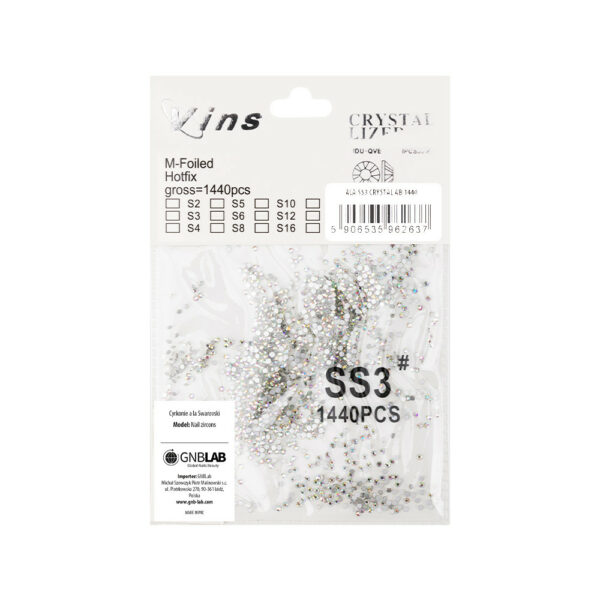 Glazen nagelsteentjes SS3 Crystal AB 1440 st - Afbeelding 4