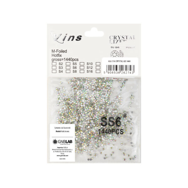 Glazen nagelsteentjes SS6 Crystal AB 1440 st - Afbeelding 4