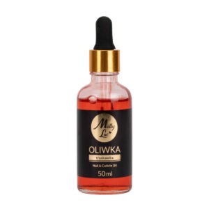 Nagelriemolie met een druppelaar MollyLac Aardbei 50ml