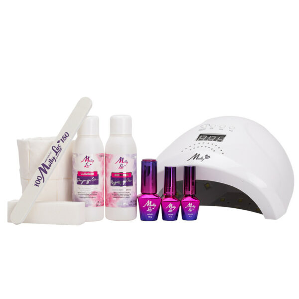 MollyLac Lets Start Set met een 48W UV/LED-lamp