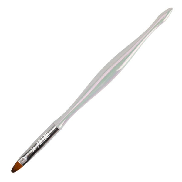 Gelpenseel maat 6, wit, ovaal, borstellengte 8 mm AlleLac