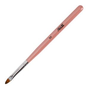 Gelpenseel maat 6, roze, ovaal, borstellengte 8 mm AlleLac