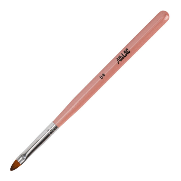 Gelpenseel maat 6, roze, ovaal, borstellengte 8 mm AlleLac